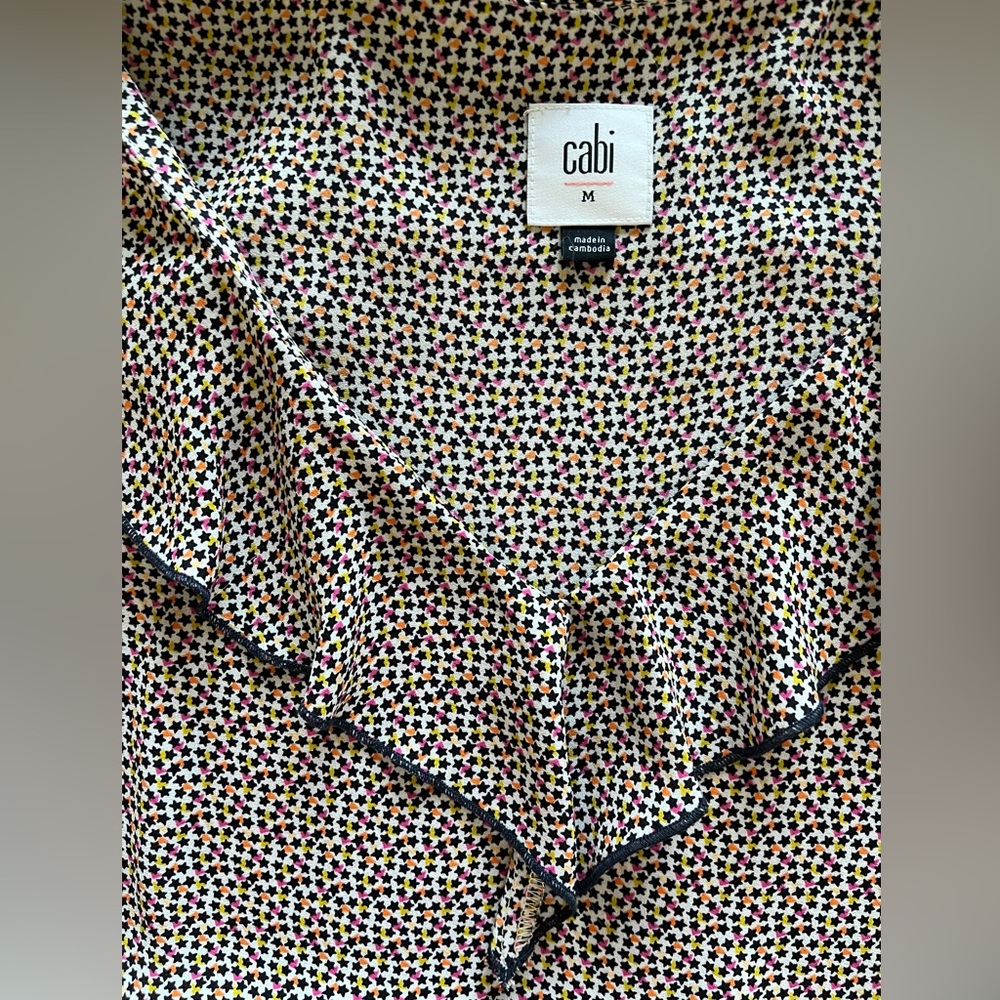 CAbi Stellar Sleeveless Blouse Micro Star Print NWOT - Picture 10 of 13